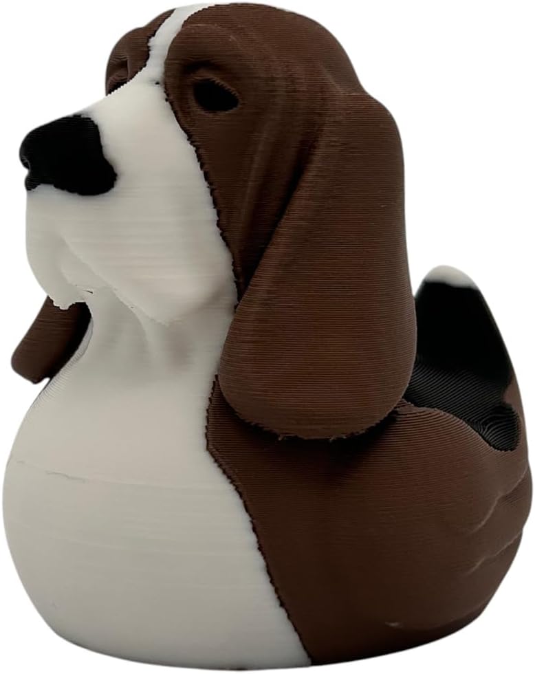 Basset Hound Duck Figurine Striking Dog-Themed Rubber Duck Hybrid Décor for Desk, Shelf, or Gift Display K3D 3D Printed in Canada image 2