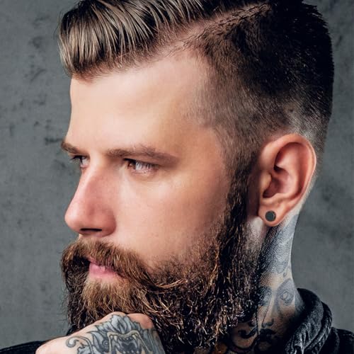 Silvora 925 Sterling Silver Viking Rune Stud Black Earrings For Men Women, Men Earring Stud with Gift Box3