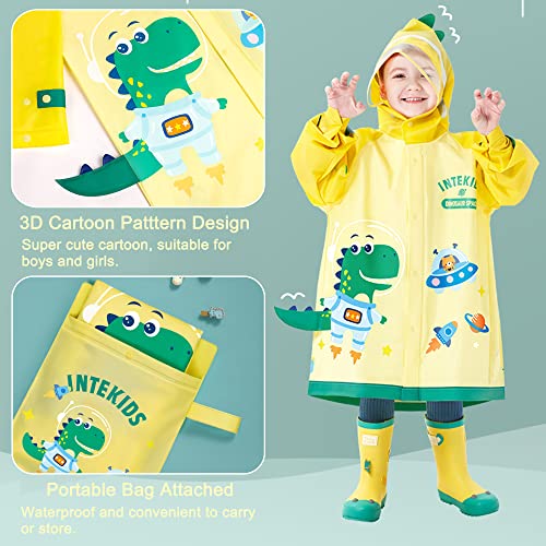Image of Toddler Raincoat for Boys Girls Rain Poncho Waterpoof Kids Rain Jacket 3D Cartoon Hoodie Kids Rainwear XL Size 9-10 Years