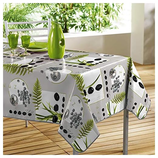 Décorline - 1710348, Mantel PVC Rectangular, 140 X 240 Cm, Jardin Zen, Photoprint