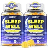 Nextdia Melatonin Free Sleep Gummies with Magnesium Glycinate, GABA, 5-HTP, L-Theanine, Valerian, Chamomile, Lemon Balm, Vitamin D3 & B6 - Hormone & Drug- Free, Non-Habit Forming,2 Pack
