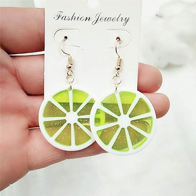 Lemon Acrylic Dangle Earrings Fruit Earrings For Women Girls2