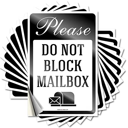 Decals for Cars Please Do Not Block Mailbox Funny Sticker 10 Pcs Stickers for Your Car Tool Decal(8X12CM)
