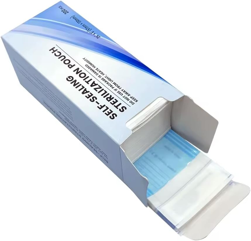 Mini Alet Sterilizasyon Zarfı - İndikatörlü Sterilizasyon Paketi 57x130mm (200 Adet)