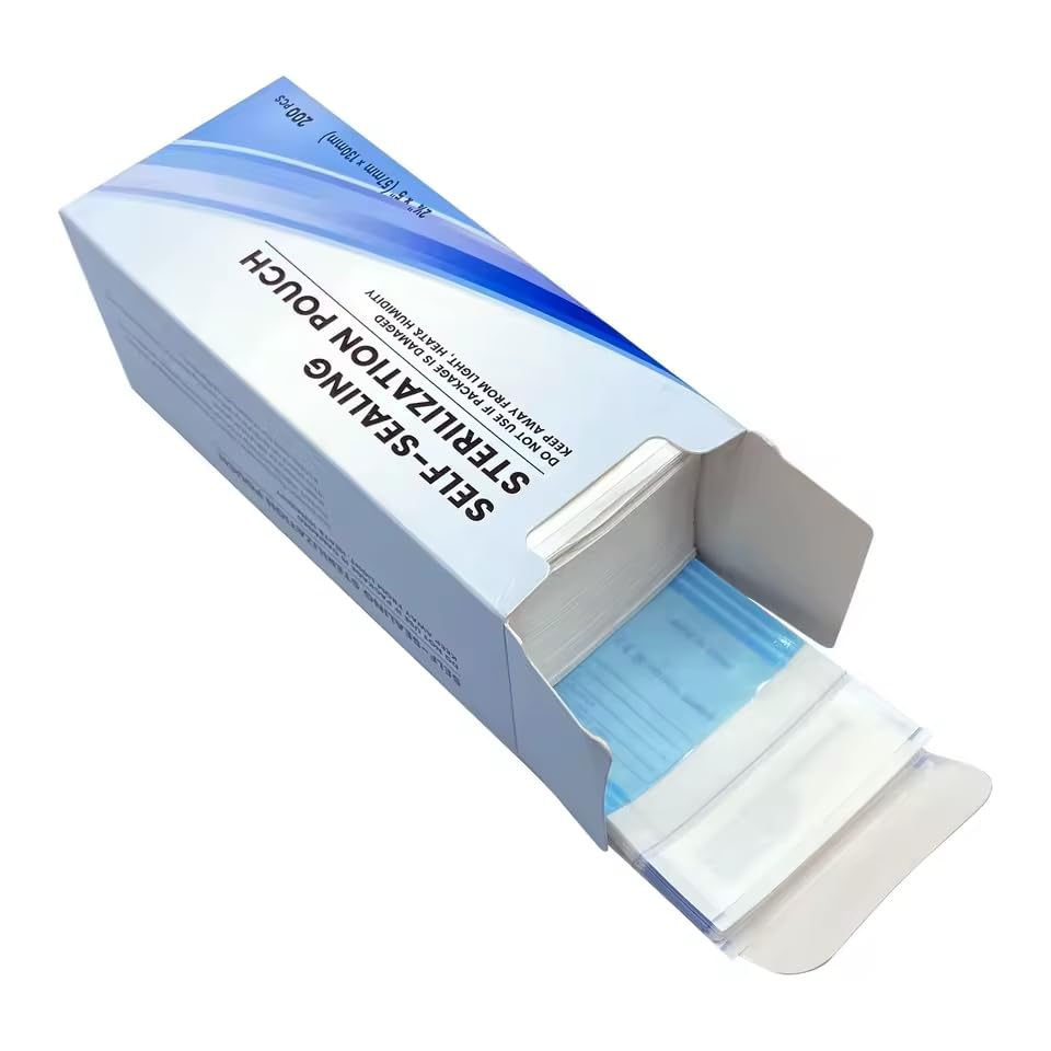 Mini Alet Sterilizasyon Zarfı, İndikatörlü Sterilizasyon Paketi 57x130 mm (200 Adet)