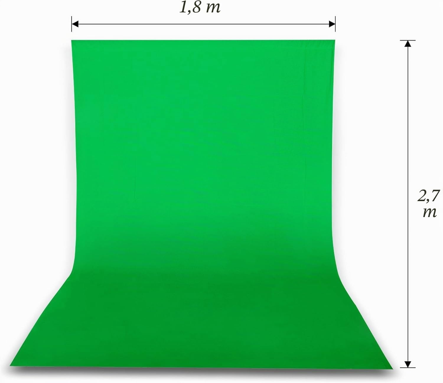 EMART Greenscreen Hintergrund mit Ständer, 2x3m Hintergrundsystem, 1,8x2,8m Grün Fotohintergrund und 8 Federklemmen Fotostudio Set für Produkt Porträt YouTube Video Fotografie | Fotografie-Hintergrundstützsystem mit 100% Baumwoll-Musselin-Hintergrund, 6 K