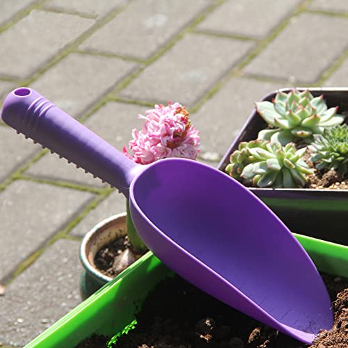 Plastic Garden Shovel Hand Trowel Tool Non-Slip Potting Soil Scoop Flowerpot Transplanting Digging Weeding Planting Cultivation 2 PCS - Image 4