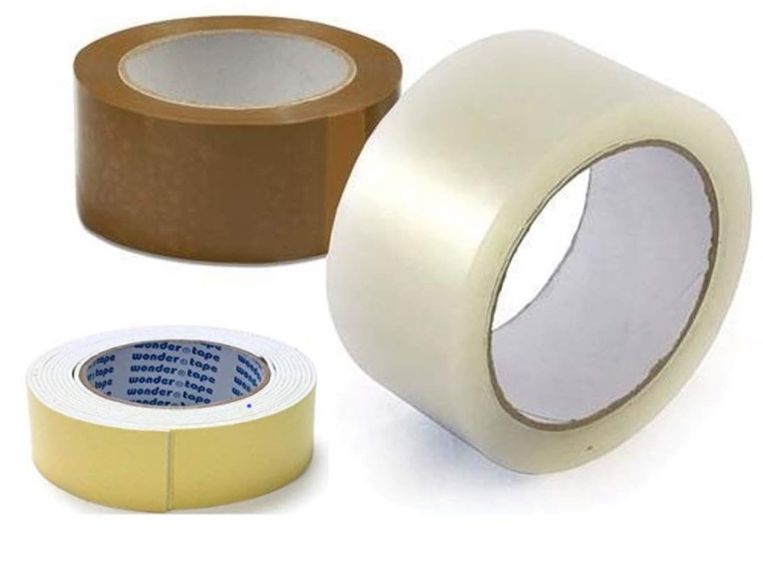 See full amazon price history chart for Combo 3 Brown, White, Double Side Foam BOPP Tape Packaging 2 inch (48mm) x 100 Meter Each for Packaging Decorating and DIY Combo 3 Brown, White, Double Side Foam BOPP Tape Packaging 2 inch (48mm) x 100 Meter Each for Packaging Decorating and DIY (B0C7N9PG1G) Amazon Price History, Amazon Price Tracker