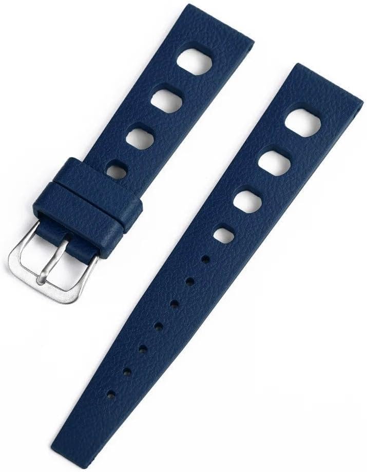 Premium Tropical Rubber Watch Band 20mm 22mm, Quick Release Watch Strap, Soft Flexible Comfort Fit, Compatible with Universal Watches, Multi Colors Blue / 20mm