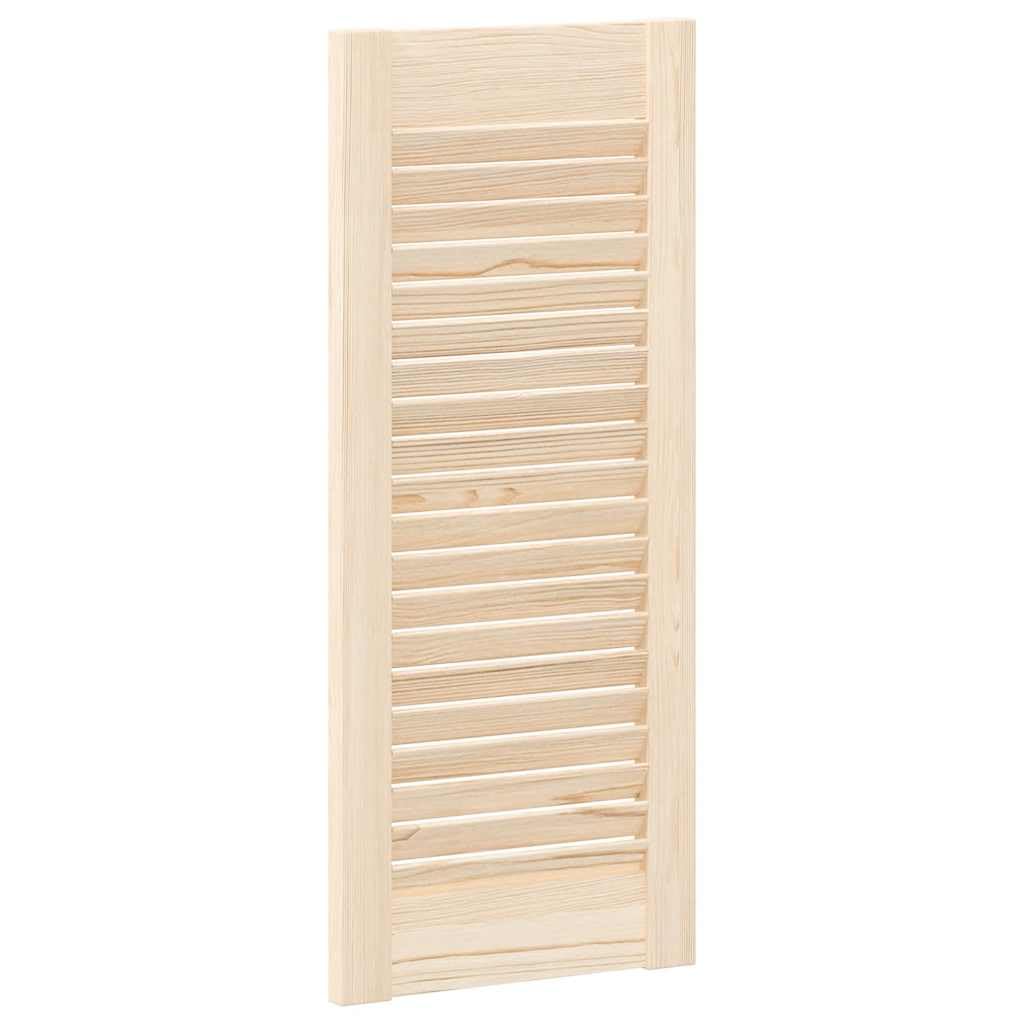 vidaXL Porte d'armoire à persiennes 69x29,5 cm Bois de pin Massif, Porte de Meuble, Porte de Garde-Robe, Panneau à persiennes en Bois