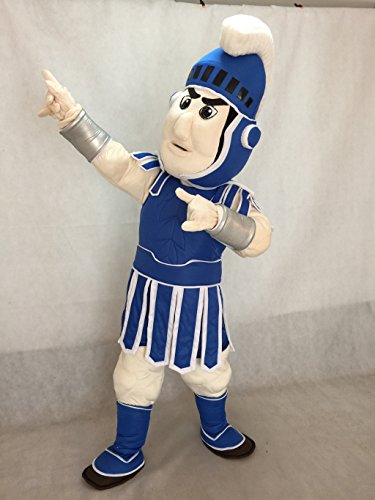 Rushopn Dark Blue Spartan Trojan Knight Sparty Mascot Costume #TOP1