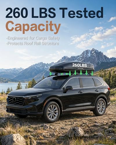 Image of All-Aluminum Roof Rack Cross Bars Fit for 2023-2026 Honda CR-V CRV & Hybrid with Factory Side Rails, No-Drill Aerodynamic Crossbars for Roof Box, Kayak, Bike & Cargo, 260 lbs Load Capacity
