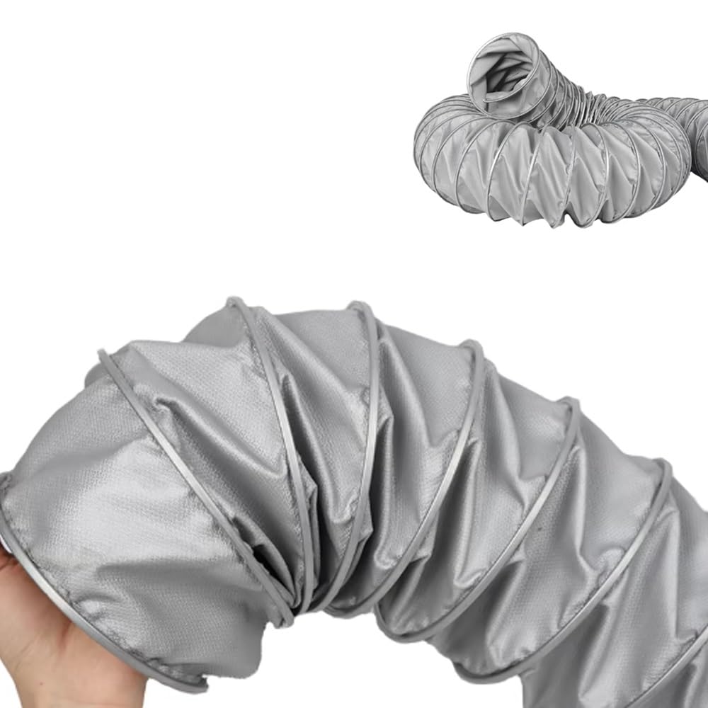 Abluftschlauch Flexibles Abluftrohr 100mm Lüftungsschlauch Für HVAC, Trockner, Dunstabzugshaube, Abluftventilator Und Klimaanlage(L-5m/16.4ft,125mm(4 9/10"))