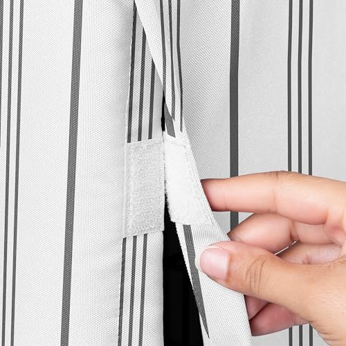 Sweet Jojo Designs 42in. Medium/Large Dog Crate Cover (White and Grey Stripe) Pet Cage, Kennel Covers (Modern, Neutral, Contemporary, Striped, Elegant, Pinstriped, Minimalist, Gray Stripes) - Image 4