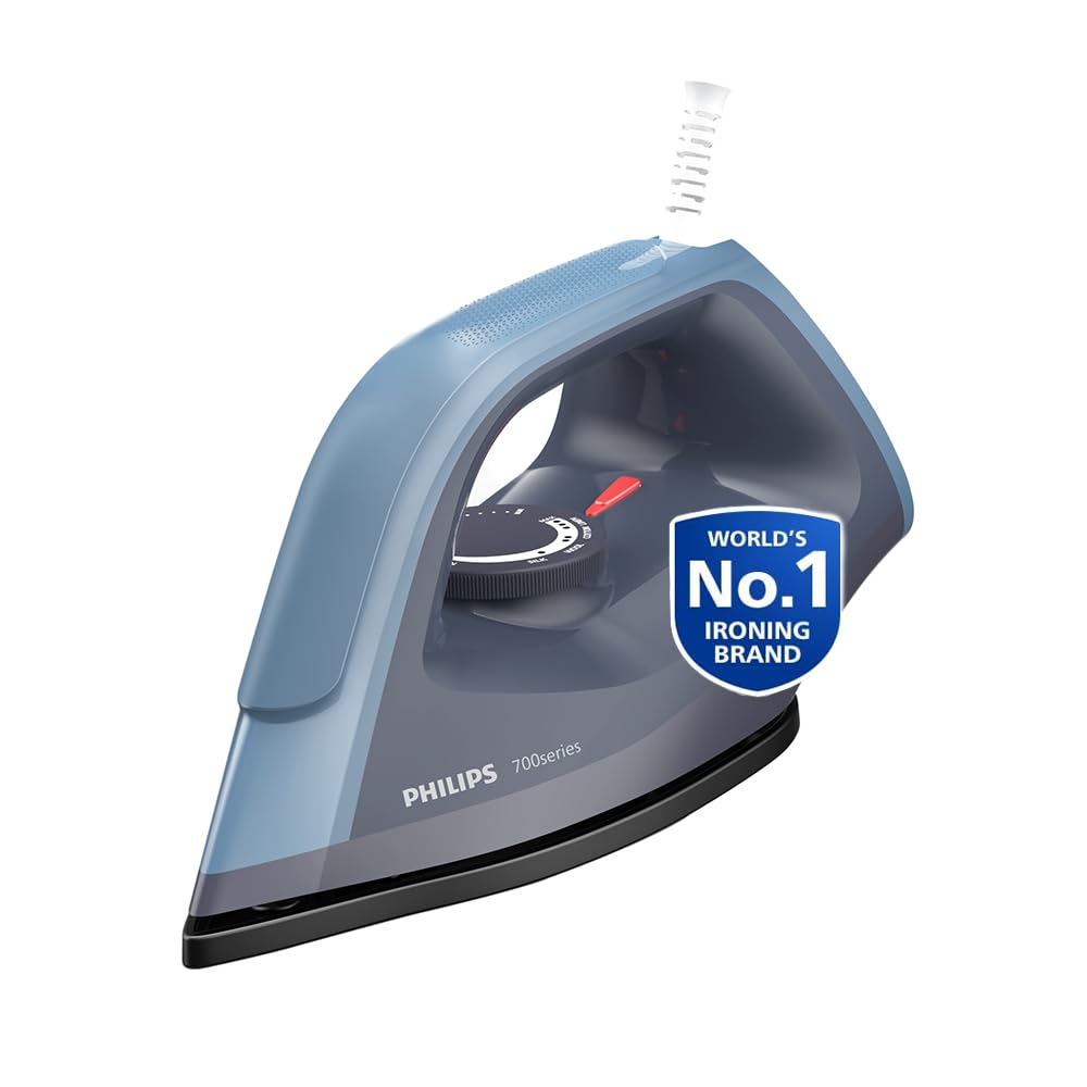 Philips DST0700/00 Hi-Power Heavy Weight Dry IRON 1350 W - World's No 1 Ironing brand, Advanced Alloy Non Stick Soleplate, Fluidic Cool Touch Design, Ultra Powerful 1350 W Performance-image-35