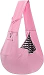 Dog Carrier Sling - Reversible Puppy Carrier Purse with Storage Pocket, Hand-Free Dog Sling Carrier for Carry Small Dogs and Cats, Travel Safety Harness, Dog and Cat Harness (Gray)