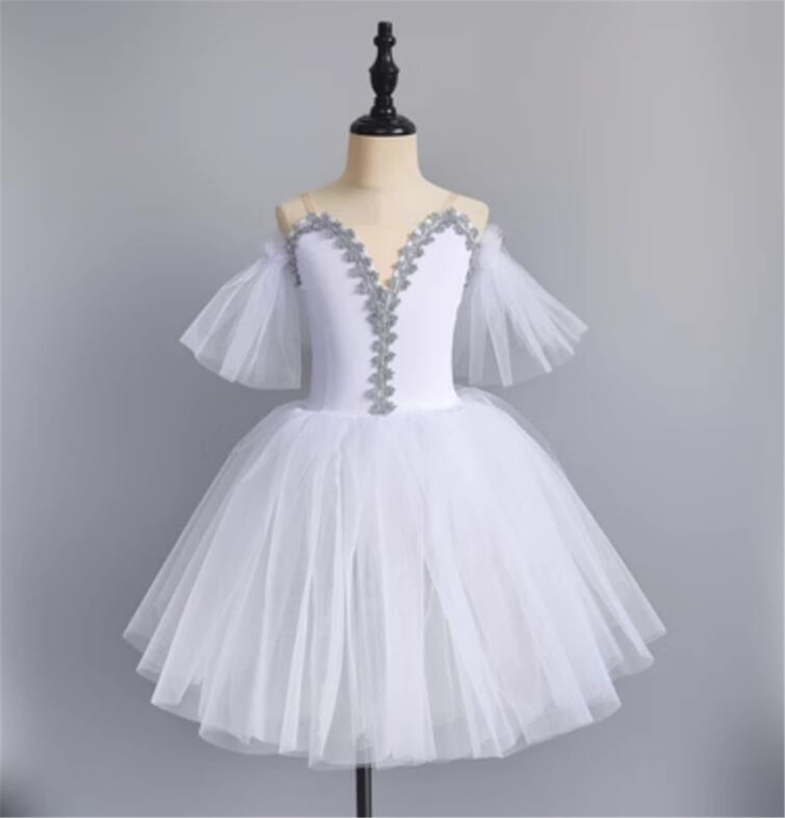 OTMYIGO Falda de tutú Ballet para Mujer, Vestido Largo niñas, Ropa actuación, Faldas Danza del Vientre Cisne, Traje competición Baile Bailarina Lago los cisnes