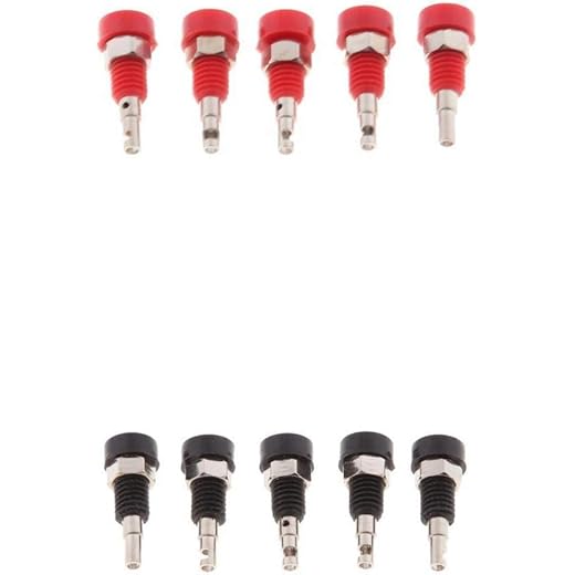 bnf 10pcs 2mm Banana Jack Panel Mount Binding Post Socket 3