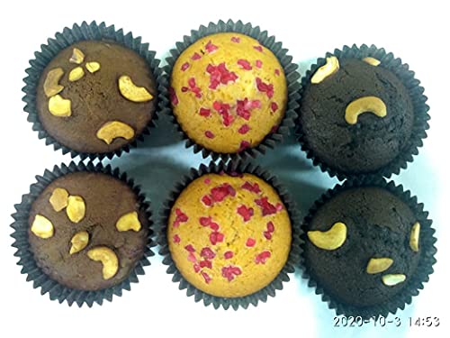 Image of Dezire Natural Sugar-Free Assorted Eggless Cup Cakes & Muffins | Plum, Vanilla & Chocolate | Mixed Combo Pack of 6