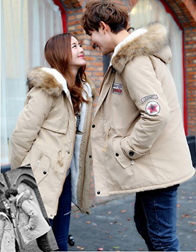 Zhiyuanan Coppia Cappotto Uomo Pelliccia con