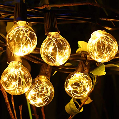 Aimosen Guirnaldas Luces Exterior, 11M Cadena de Luz 30 G40 LED Bombillas + 3 Bombillas de Repuesto Guirnaldas Luminosas de Exterior para Jardín Fiesta Balcón Patio Boda Navidad IP44 Impermeable