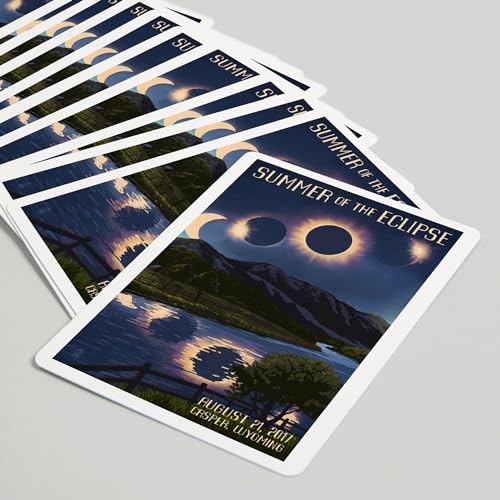Lantern Press Casper Wyoming Solar Eclipse 2017 Baraja Póker miniatura 5