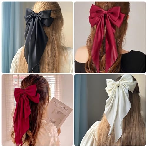 Pinzas grandes para cabello con moño, 3 piezas miniatura 6