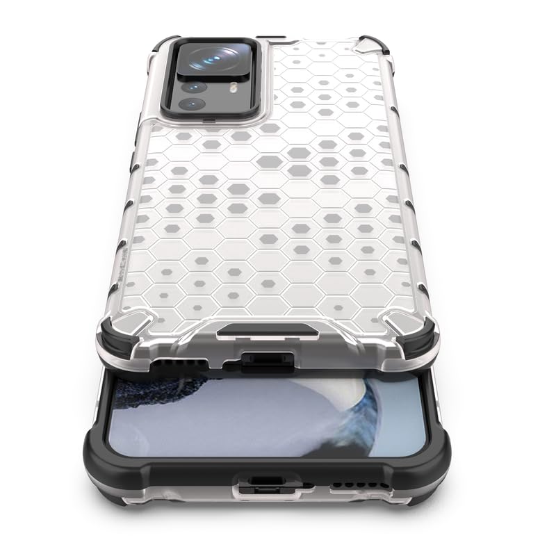 Image of Plastic Bumper Back Case Cover for Xiaomi 12T / Mi 12T Pro 5G (Transparent)
