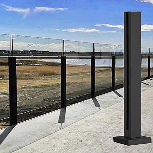 Système de poteaux de garde-corps pour clôture en panneaux de verre de terrasse moderne
