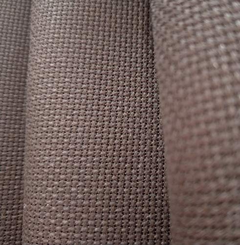 Image of KCS 6 pc of 12 inch x 18 inch (30cmx45cm) 14CT Counted Cotton Aida Cloth Cross Stitch Fabric (Coffee+Brown)