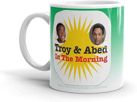 NBC Community Troy & Abed in the Morning White Mug 11oz - Officially Licensed
