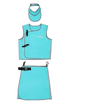 Radiation Suit, X-Ray Protective Suit for Hospitals Laboratories, 0.5mmpb Lead Radiation Shield Clothes, 39.37 x 23.62In Radiation Protection Clothes, for Heigh 5.58-5.91ft Adult Blue