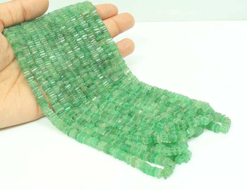 Quartz vert fraise perles lisses 4-6mm en pierre naturelle pour bijoux de prestige