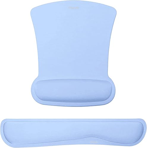 Miniatura 22 de MOSISO Soporte para reposamuñecas para mouse pad y juego de teclado, base antideslizante ergonómica, alivio del dolor en el hogar, oficina, cojín