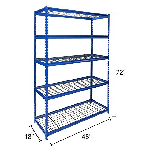Muscle Rack 5-Shelf Steel Shelving Unit (48"Wx18"Dx72"H)