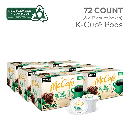 Image of McCafe Irish Mocha, Keurig Single Serve K-Cup Pods, Flavored Coffee, 72 Count (6 Packs of 12)
