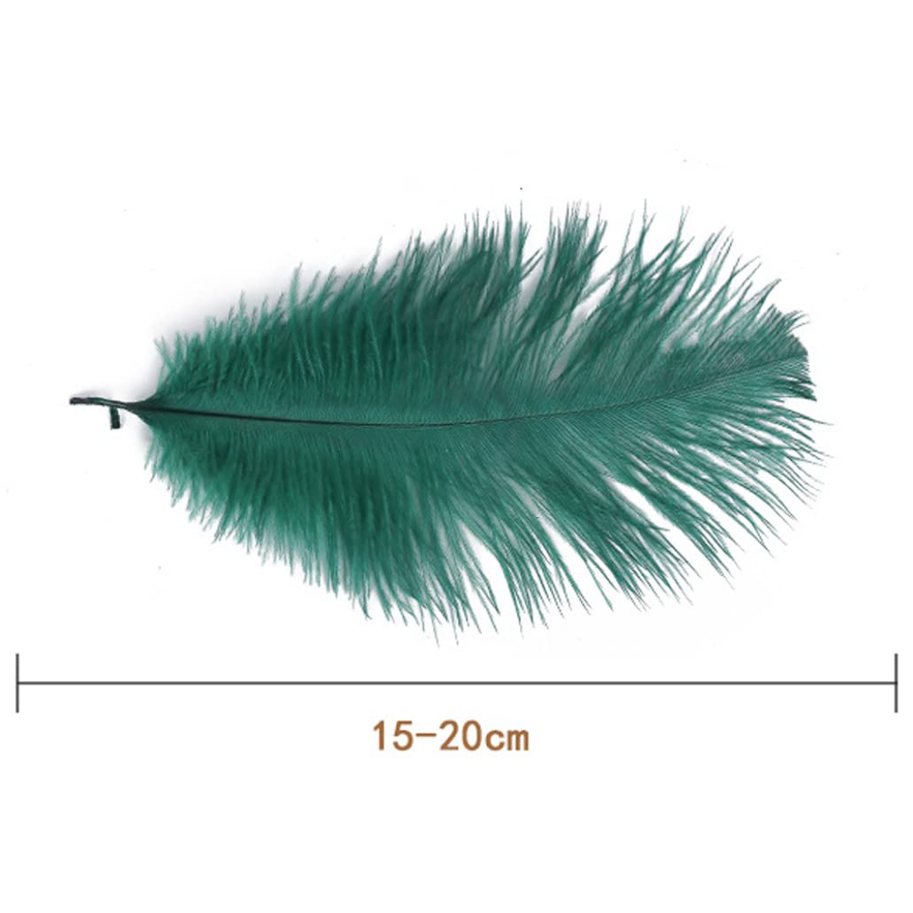 10 Plumes D'Autruche Teintes Bleu Sarcelle 25-30cm - Pour Déco, Mariage, Artisanat Et DIY
