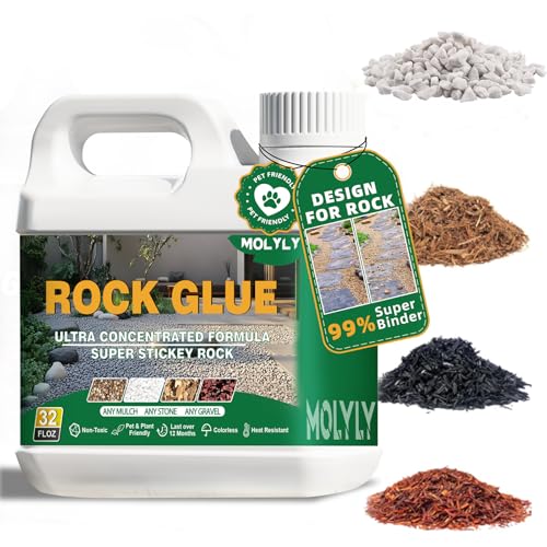 Image of 32OZ Mulch Glue,Rock Glue for Landscaping,Ground Coverage & Pet Safe Mulch Glue for Rocks,Non-Toxic, Weather-Resistant for Patios, Garden, Walkways and Paths