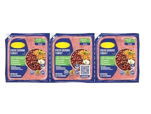 All Natural 93% Lean 7% Fat Lean Ground Turkey ,