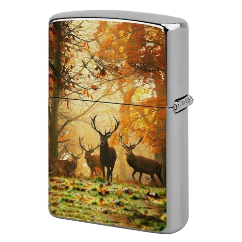 ライターケース ZIPPO/ジッポー兼用ケース ワピチ 森のエルク ジッポライターカバー 互換性のある 軽量 おしゃれ 両面プリント メンズ レディース 贈り物