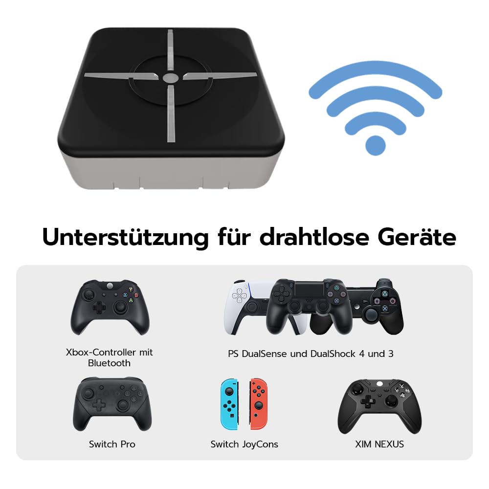 Mcbazel XIM Matrix Multi-Input Adapter Tastatur- und Maus-Anschluss Konverter für PS5,Xbox Series X/S,Xbox One, PS4, PC