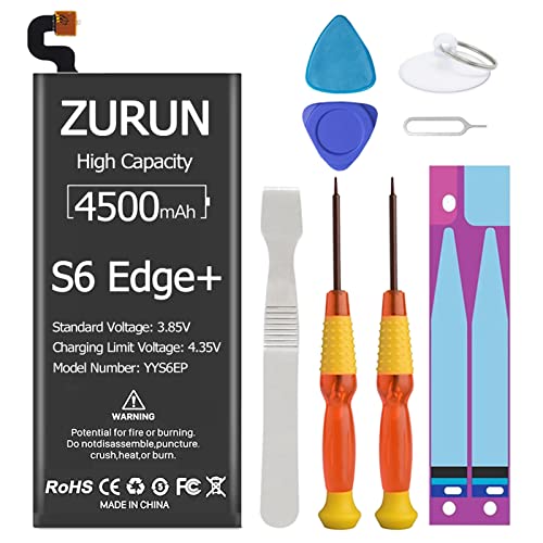 Galaxy S6 Edge Plus Battery Zurun 4500Mah Li-Polymer Battery Eb-Bg928Abe Replacement For Samsung Galaxy S6 Edge Plus Sm-G928 G928V G928A G928T G928P G928R4 With Screwdriver Tool Kit #TOP6