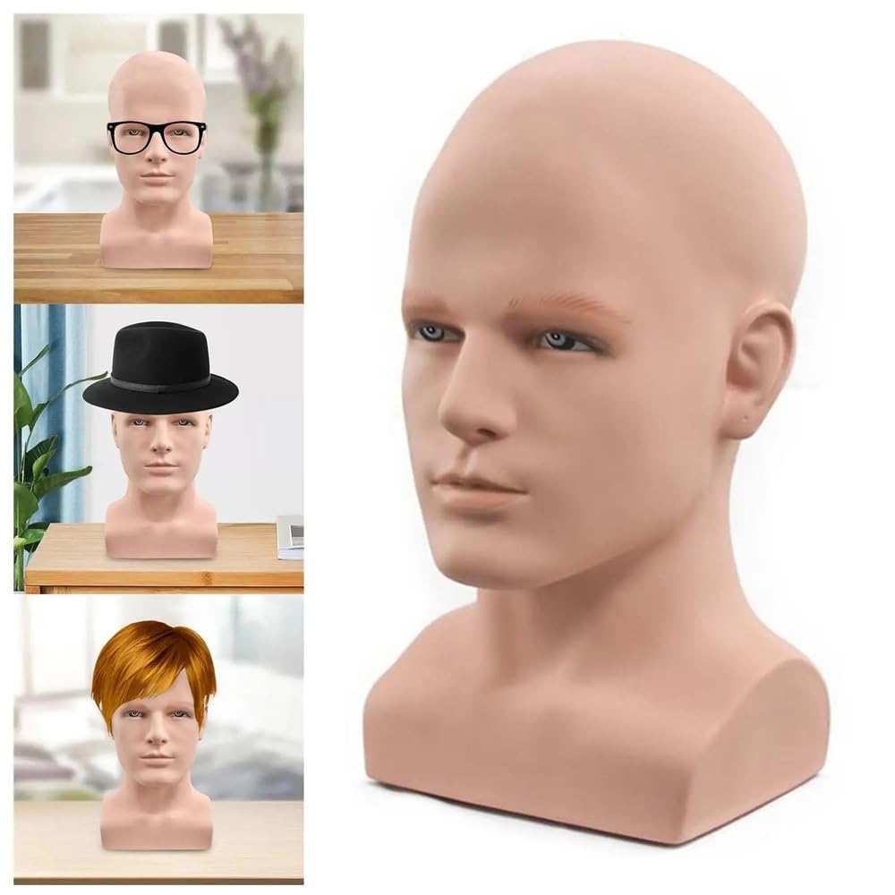 Wig stojak na głowę manekina z PCW, głowa, głowa show, męska głowa, stojak wystawowy, rekwizyt do kapelusza, naszyjnika, łańcuszka, stojaka na słuchawki, uchwyt na perukę