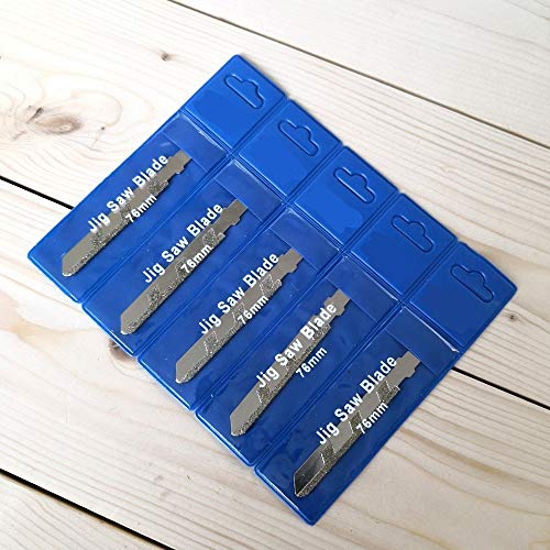 without brand LT-Tool, 5pcs 76mm 3 Pulgadas Diamante Recubierto de calar Hojas de Sierra Cortador de azulejo Cuchilla de Corte T-vástago Grit 50 Herramientas Eléctricas Accesorios