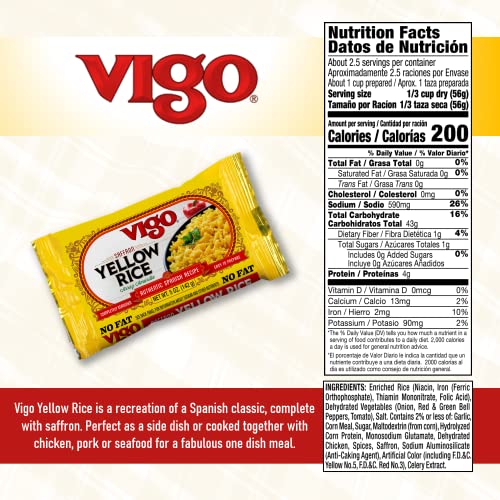 Vigo Authentic Saffron Yellow Rice, Low Fat, 5Oz (Pack Of 6) #TOP2