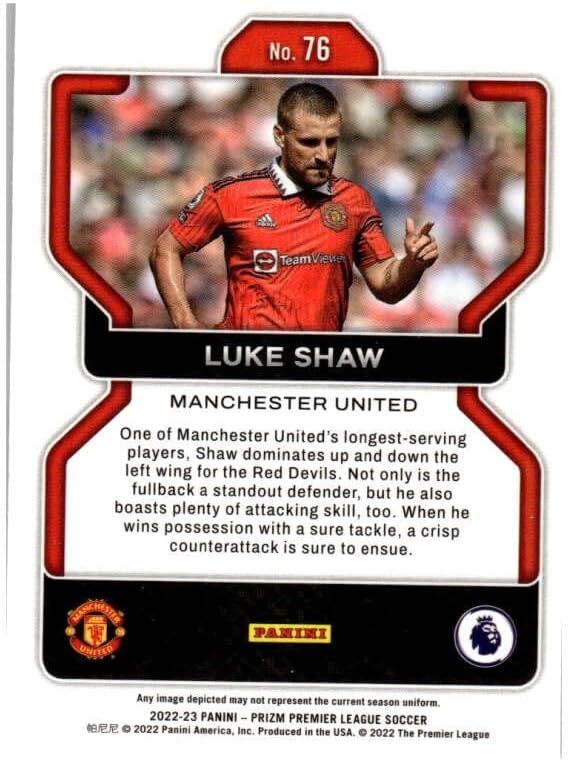 Miniatura 2 de 2022-23 PANINI PRIZM PREMEIR LEAGUE #76 LUKE SHAW MANCHESTER UNITED SOCCER OFFICIAL TRADING CARD OF THE PRO