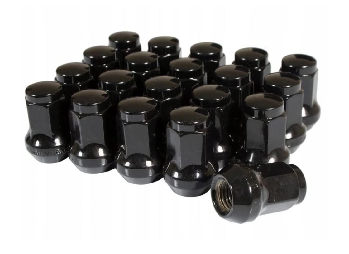 Dadi Per Ruote Auto - M12 X 1.5 - Collare Conico 60° - Zincato Nero - Confezione Da 20 Pezzi - Foto 6