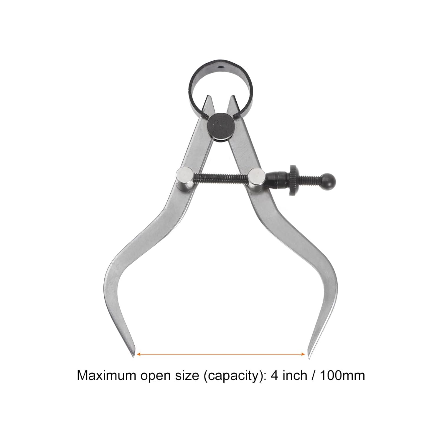 HARFINGTON Spring Joint Caliper 4 inch / 100mm Adjustable Spring Outside Caliper with Solid Nut for Wood Turning Lathe Work