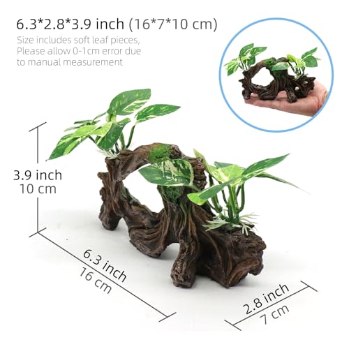 image for relaqcc Fish Tank Decorations Artifical Driftwood Cave Aquarium Decor 