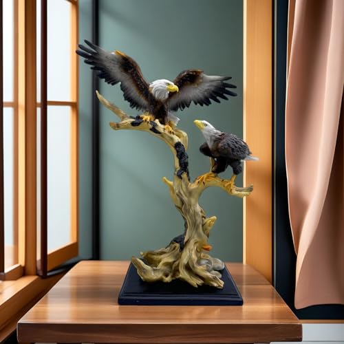 Estatua grande de águila de resina para decoración miniatura 5